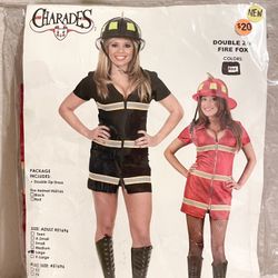Costume “Double Zip Fire Fox” Red Adult Large
