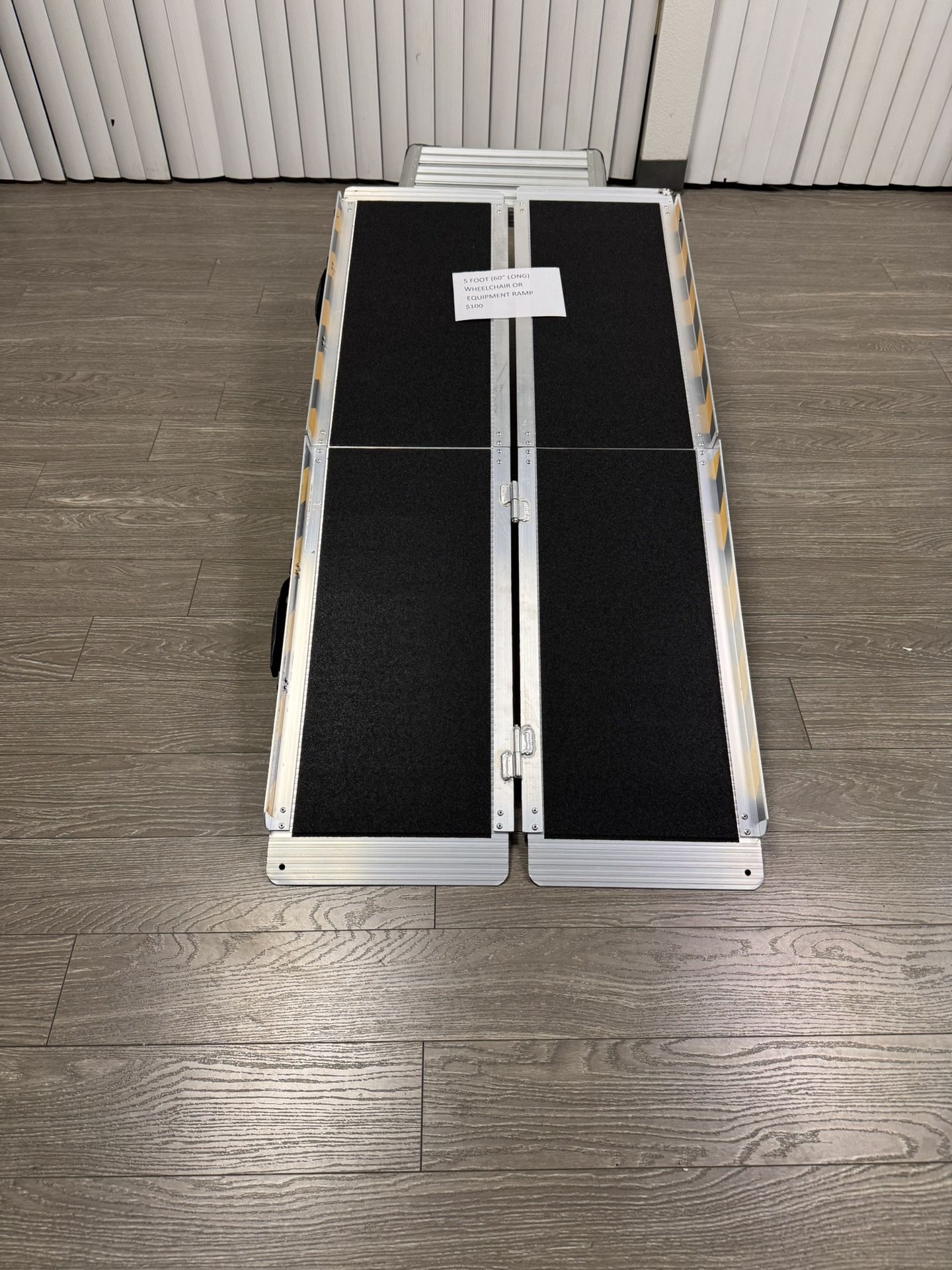 New / 5 Foot (60”) Wheelchair Or Equipment Ramp / All Aluminum/ 800 Pound Capacity
