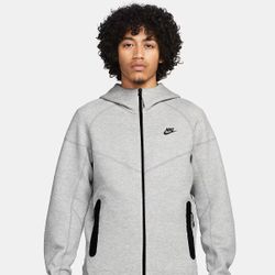 Nike Sportswear Tech Fleece Windrunner Hoodie - Dark Gray Heather/Black, XL