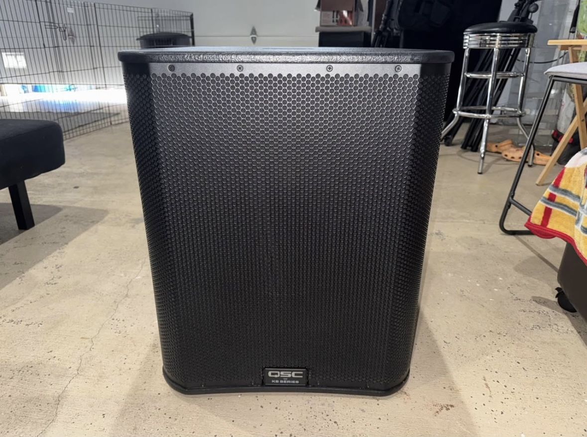 QSC KS118 Powered Subwoofers.