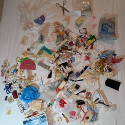Sewing Notions and Boxes of Material