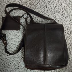 Crazy Horse Brown Handbag W/Wallet 
