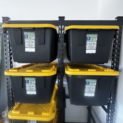 Husky 10-Tote Metal Storage Rack for HDX 14 and 27 Gal. Totes (50 in. W x 78 in. H x 24 in. D)