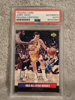 1992-93 Upper Deck NBA All-Stars #10 Jerry West Auto PSA Authentic