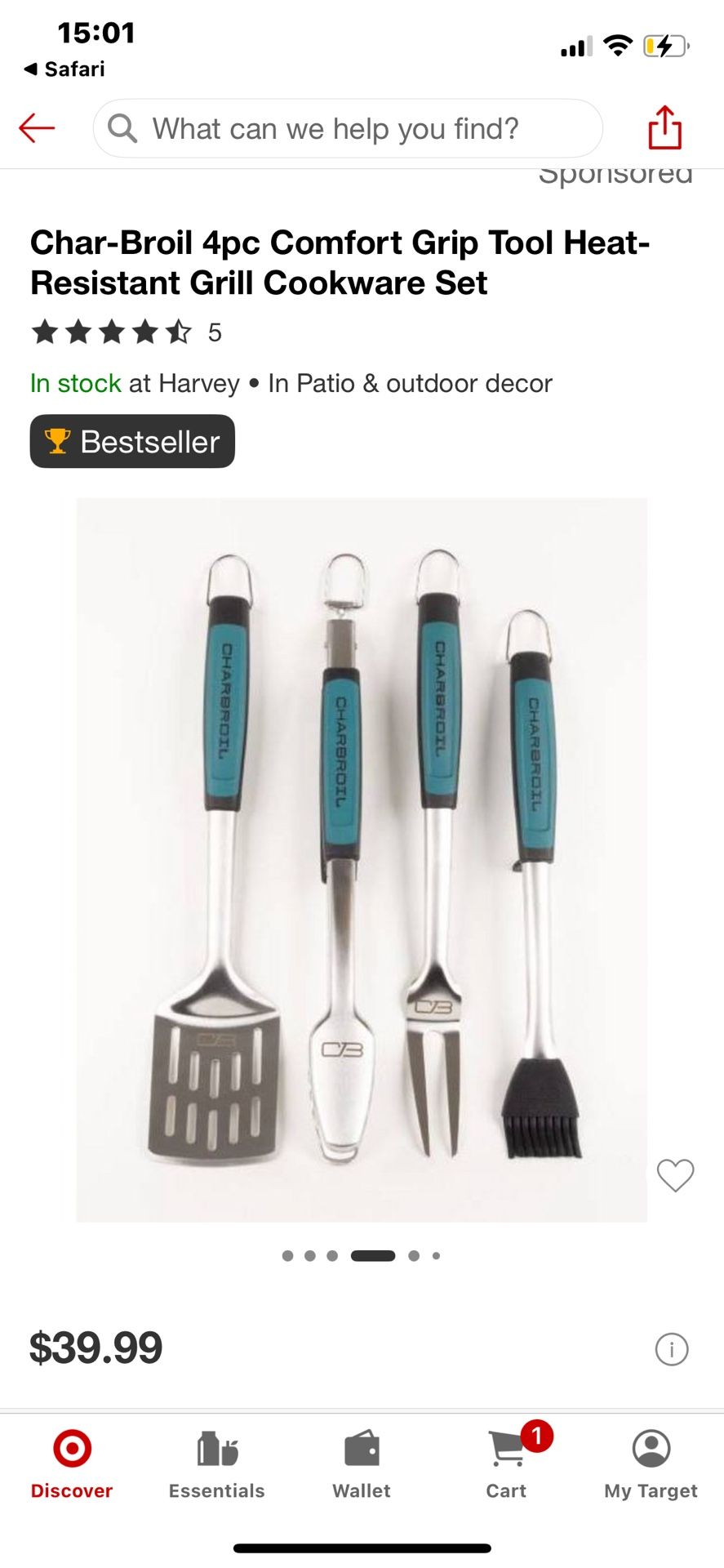 TARGET PRODUCT π. resistant Char-Broil tool set!