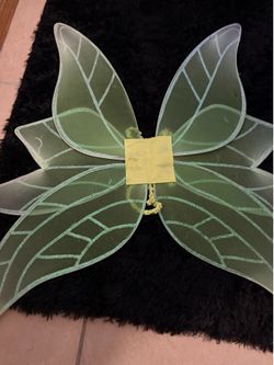 Green fairy wings