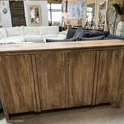 New Solid Wood 73" Contemporary Console Cabinet Or TV Stand