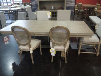 Davis Home Woodhaven Rectangle Dining Table - Light Walnut Pedestal Table, Floor Sample Deal