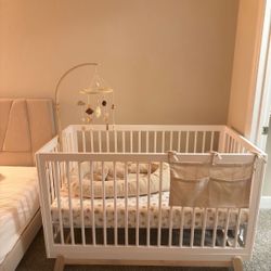 Baby Crib With Mattress Never Used New 