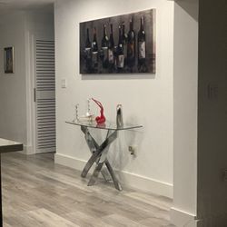 Silver Console Table
