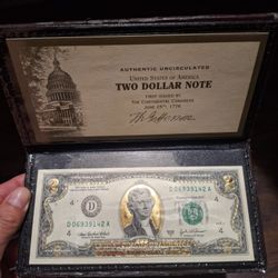 Authentic Uncirculated Two Dollar 