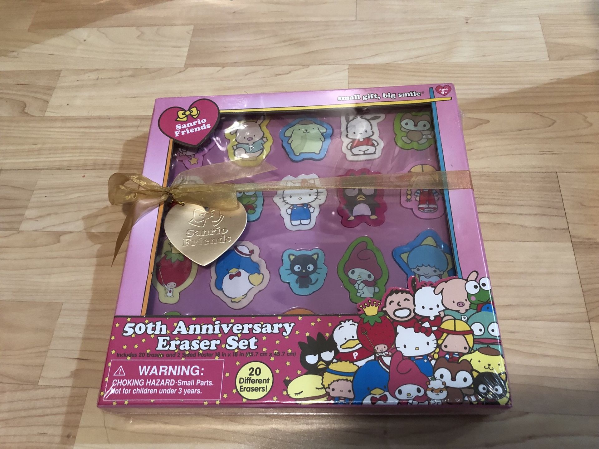 Hello Kitty 50th Anniversary Eraser Set - brand new never opened