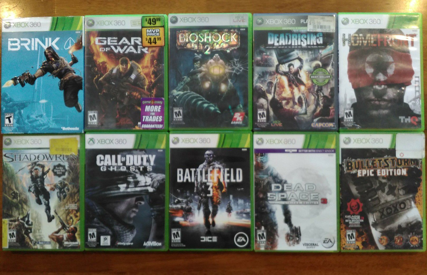 Lot of 10 Xbox 360 Video Games!