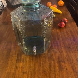 5 Gallon Party Jug Beverage Dispenser All Glass Embossing 