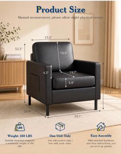 Leather accent chair