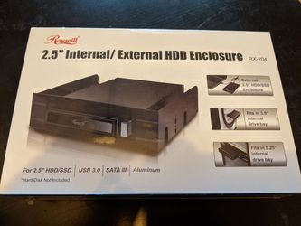 Internal/external 2.5" HDD/SSD enclosure