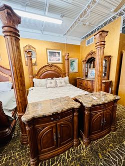 AICO By Michael Amini MONTE CARLO Brown 5pcs Bedroom Set - GA