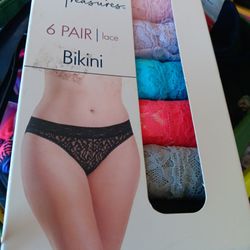 6 Pair Lace Bikini. 