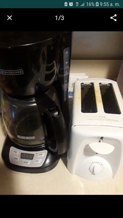 Coffee maker and toaster