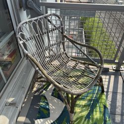 Patio Furniture: Wicker Arm Chair