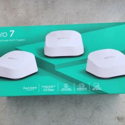 Eero 7 Dual Band Mesh Wifi System 3 Pack 