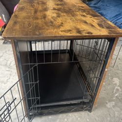 Topeakmart 32 Inch Wide Wooden Dog Crate for Medium Dogs, 