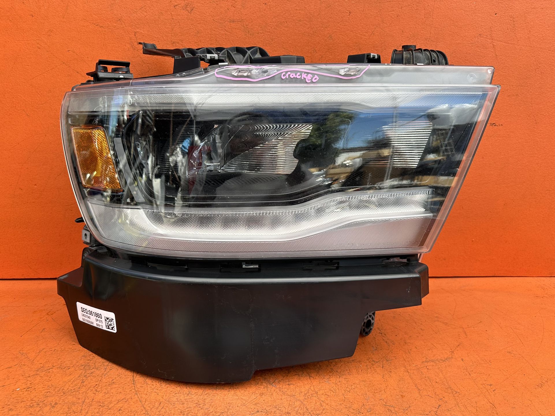 2019 - 2024 Ram 1500 Right Passenger LED Headlight Black Bezel OEM (contact info removed)8AH