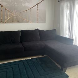 Black micro fiber Couch