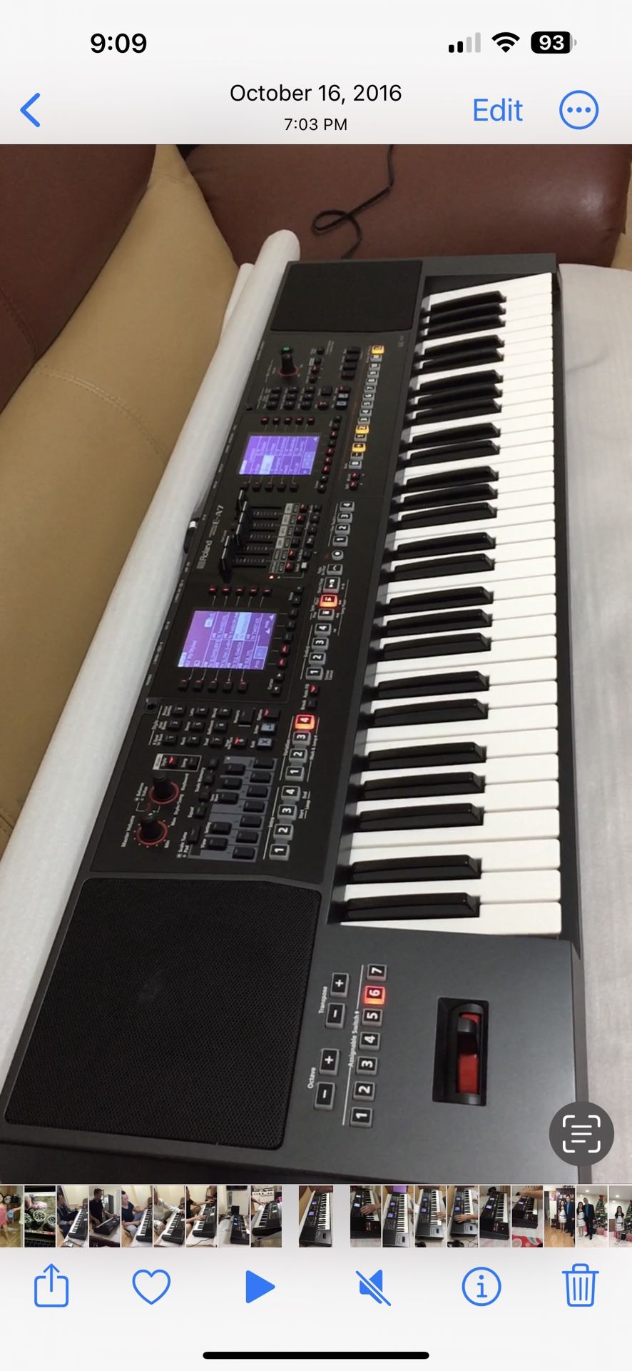 Roland E-A7 61-key Arranger Keyboard