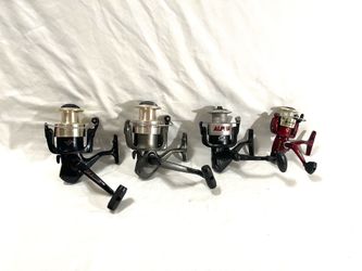 Like new, hardly used medium action to medium action, spinner fishing reels. Shakespeare brands.