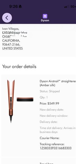 Hair straightener Dyson