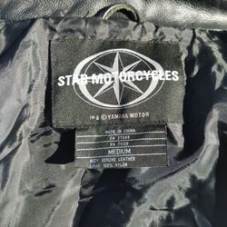 Medium Star Motorcycle Leather Jacket