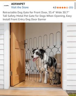 Retractable Dog Gate - 35 x 31