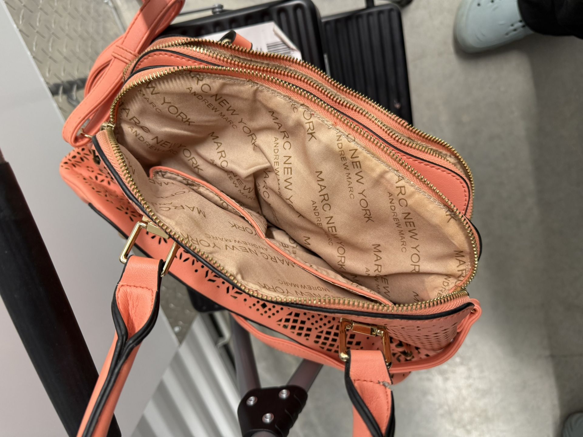Marc New York Cut Out Design  Satchel Crossbody Bag Purse