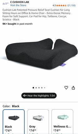 Cushion Lab Patented Pressure Relief Seat - Brand new, black!