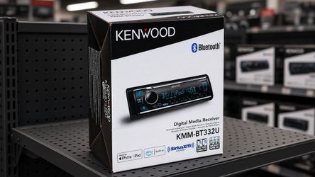 Kenwood Single Din Car Stereo Bluetooth USB Auxiliary Am Fm Radio Tuner Amazon Alexa Dual Phone Connection 13-Band EQ KMM-BT332U