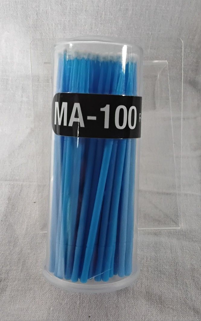 Dental Disposable Applicator Micro Brush Tips Regular Blue MA-100 2.5mm 100 Pcs