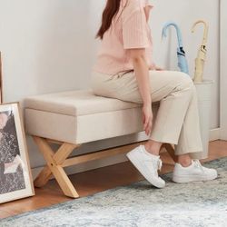 en-tryway ben-ch storage , fabric solid wood  36”