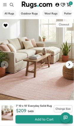 Pink rug 7x10