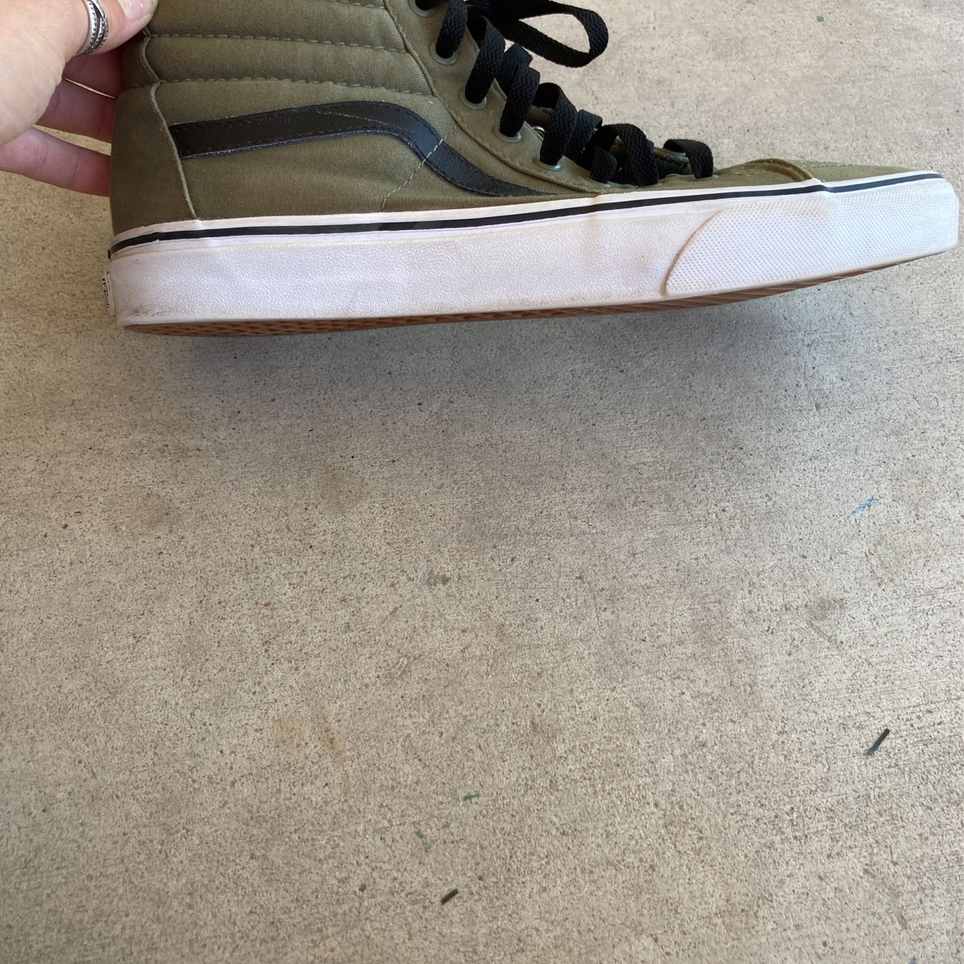 Olive green and black Men Shoes