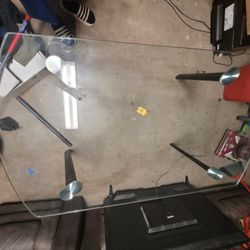 Glass Table 51"×30" For Sale