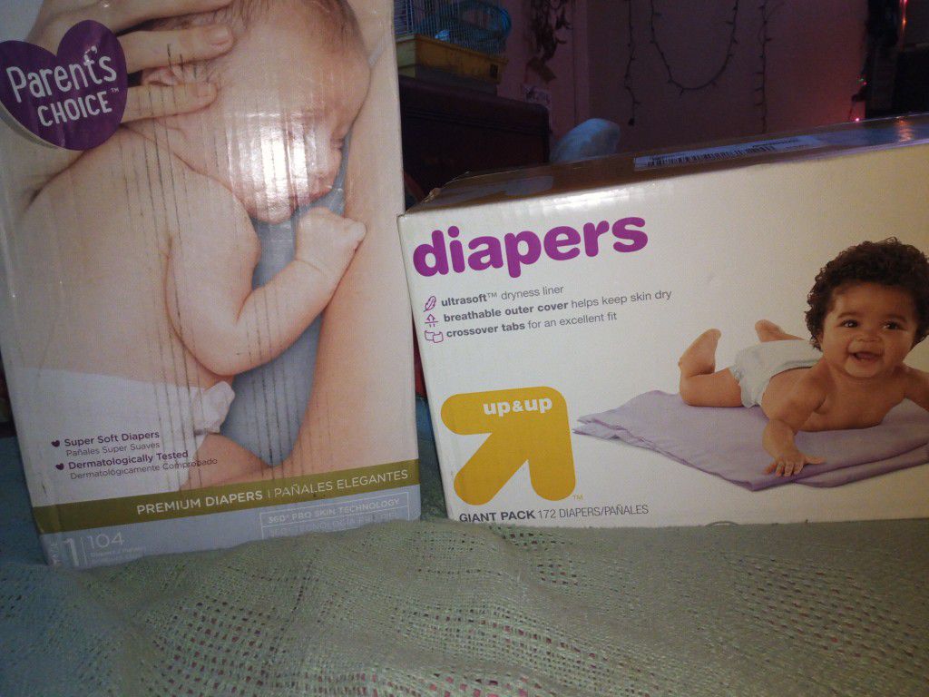 Size 1 & 2 diapers