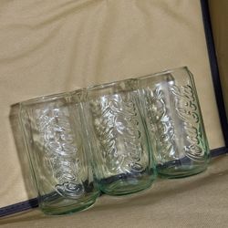 Coke Glass Cups - Set Of 3