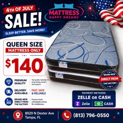✨ Limited Time Special Offer – Brand New Queen Mattress 10” | $140 ✨Factory Sealed • Mattress Only • Same-Day Delivery Available