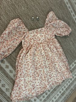 Country Babydoll Dress With Earrings