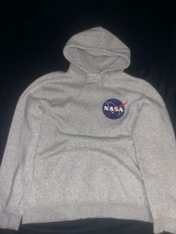 NASA Logo Gray Pullover Hoodie, Size S