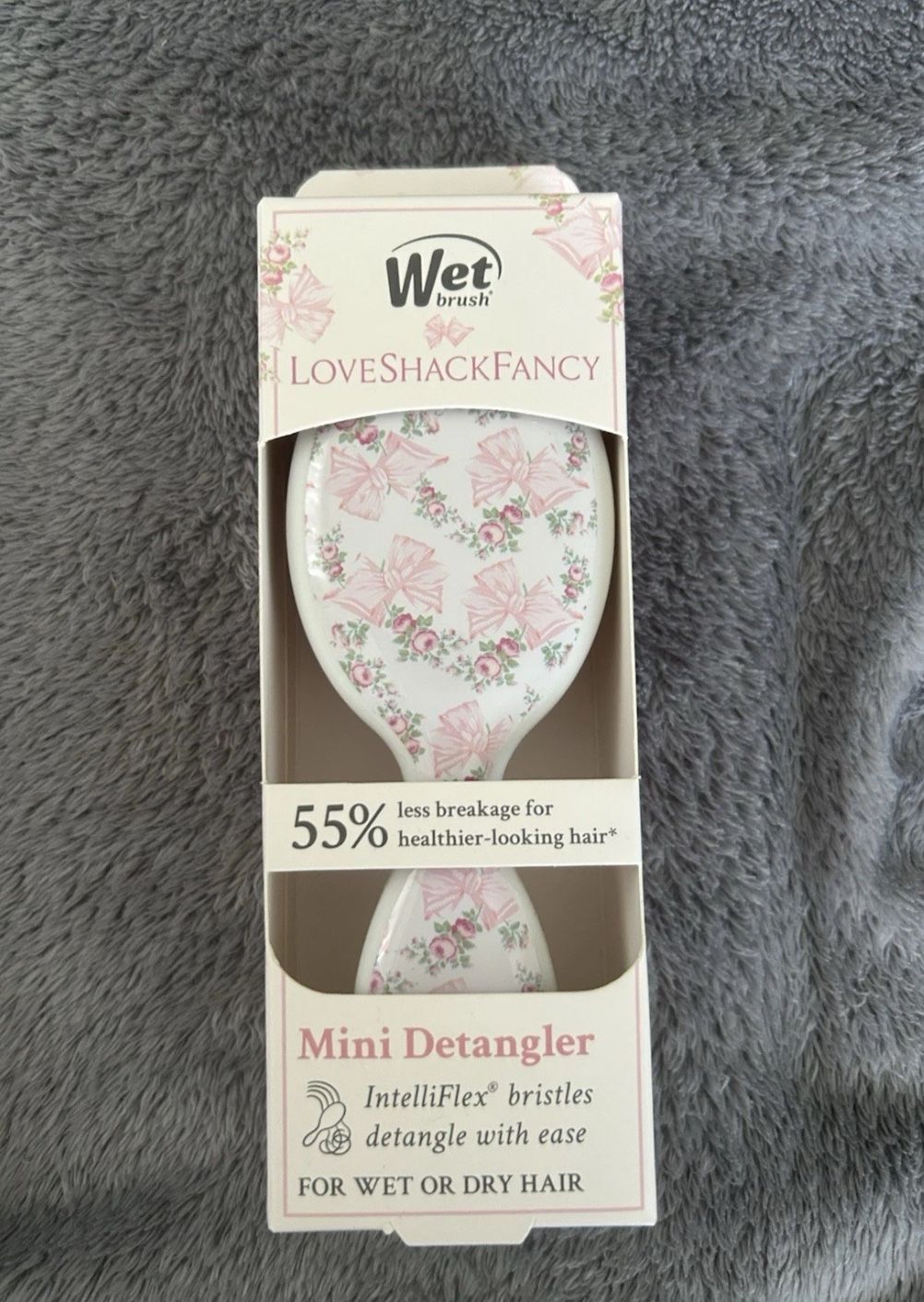 LoveShackFancy X  Wet Brush MINI Shine Detangling Hair Brush Rosa Beaux