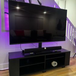 MUST GO 65” TV + TV Stand + LED Lights w/Apple4k Tv