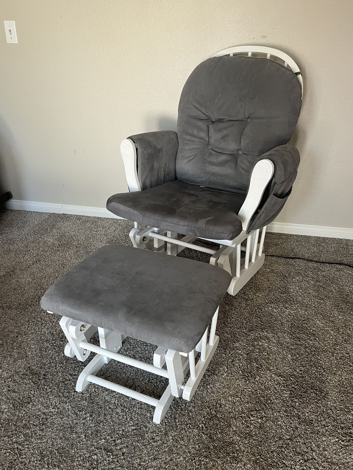 Glider Rocker With Foot Stool