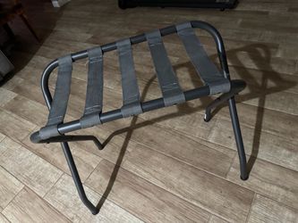 Folding Luggage Rack with Straps
